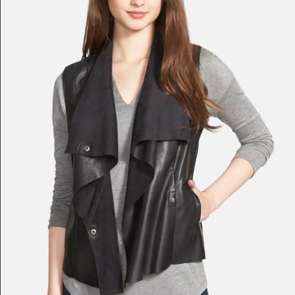 'Veronica' Faux Leather Vest - Picture 1 of 3